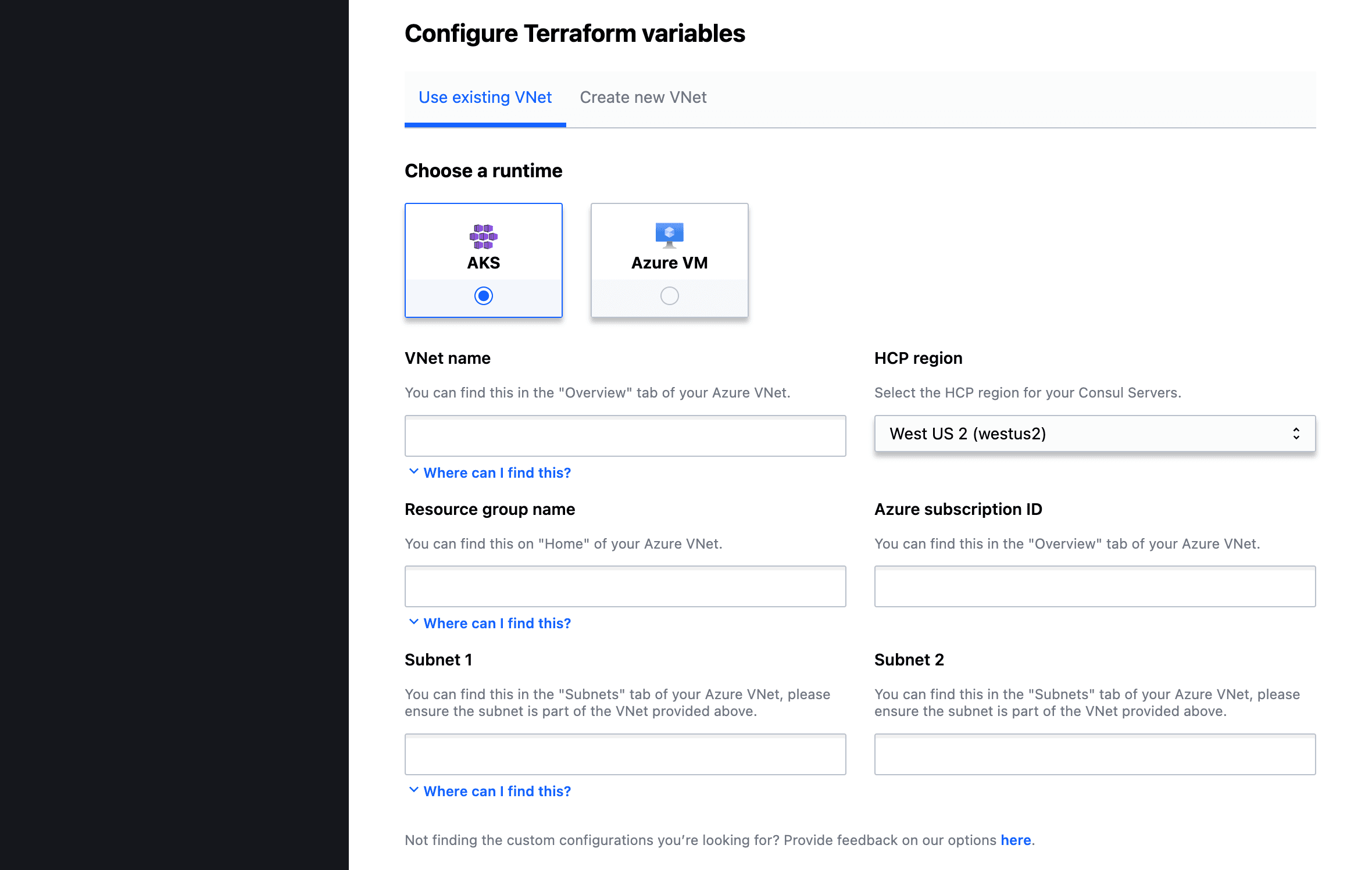 HCP UI Consul - Deploy with Terraform - AKS with existing
VNet